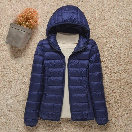 2023 New Fashion Female Cold Jacket Women Winter Light White Duck Down