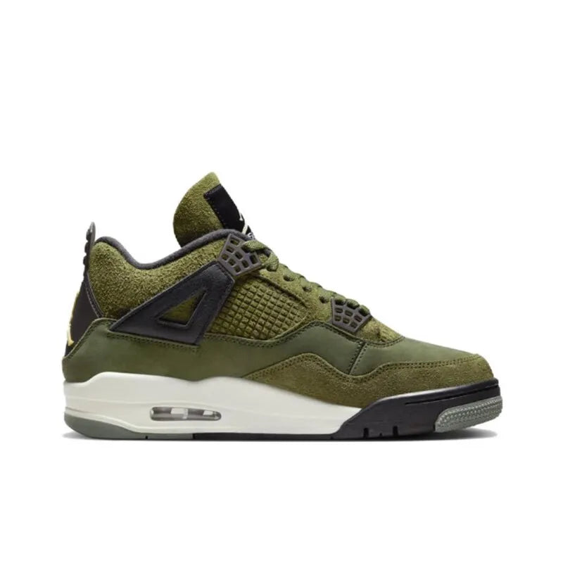 Nike Air Jordan 4 AJ4 Men's Military Green Basketball Shoes.