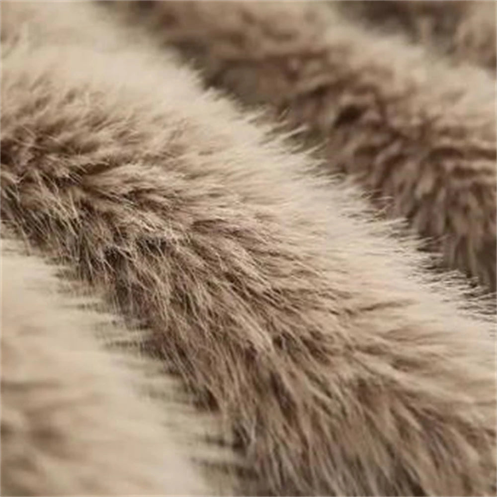 Imitation Rabbit Fur Lining Sheepskin Neck Short Coat Hot Selling Lnternet Celebrity Style Winter Women Imitation Leather Truly