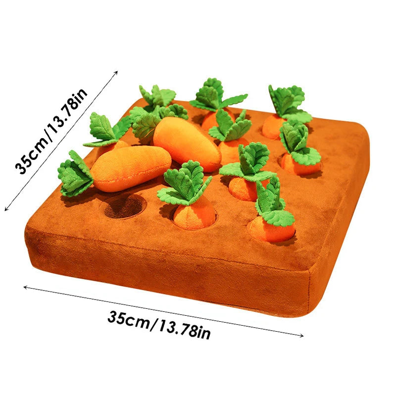 Dog Cat Toy Carrot Plush Pet Vegetable Chew Toy Sniff Pets Hide Food Toys To Improve Eating Habits Durable Chew Dogs Accessories