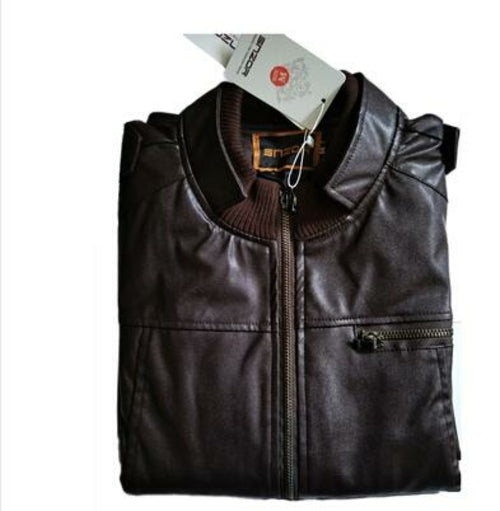 Mens PU Leather Jacket Fashion Coats for Male Business Wear Clothing